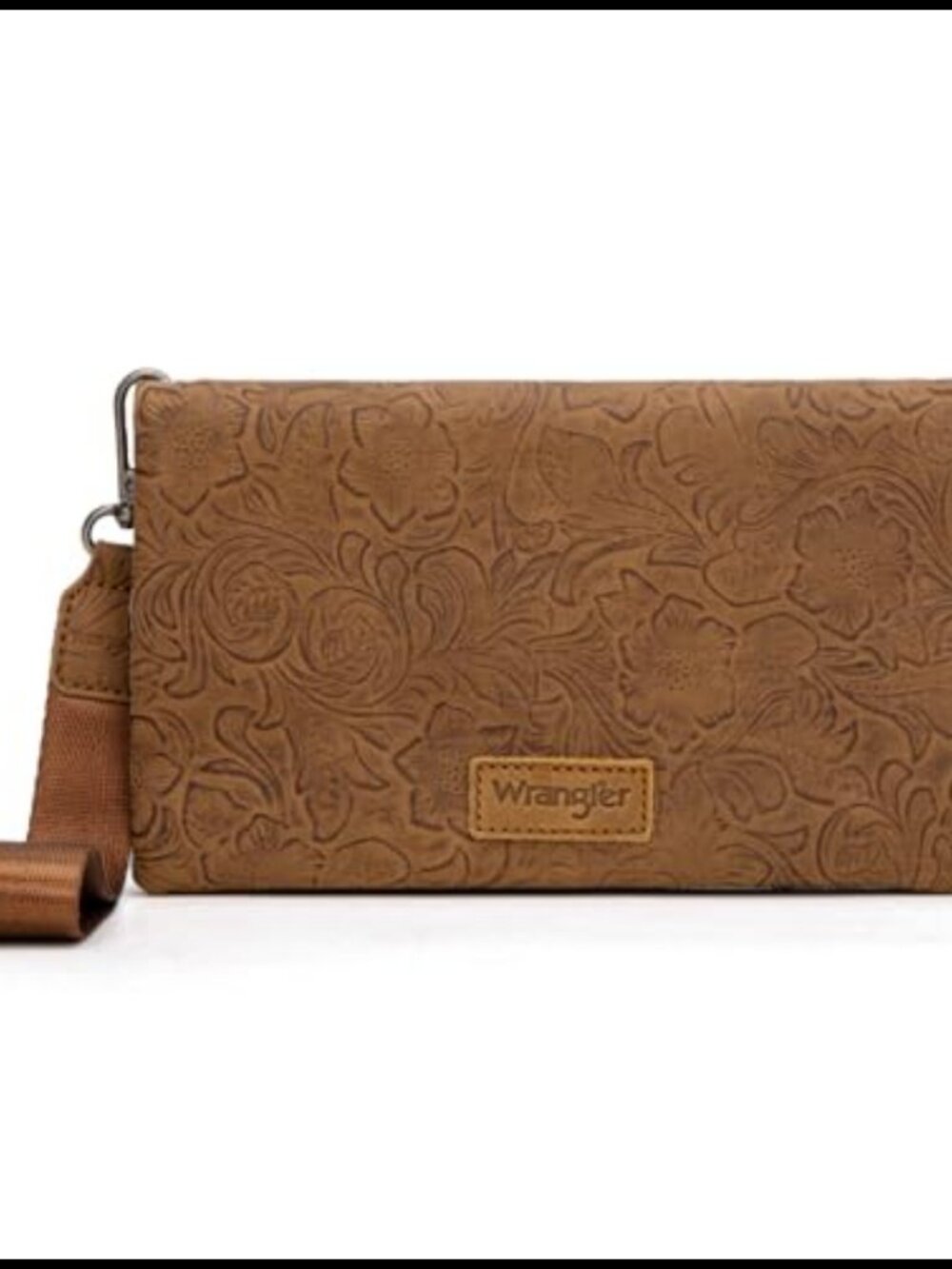 Faux Leather Bifold Wallet RFID Blocking Wristlet Crossbody Clutch